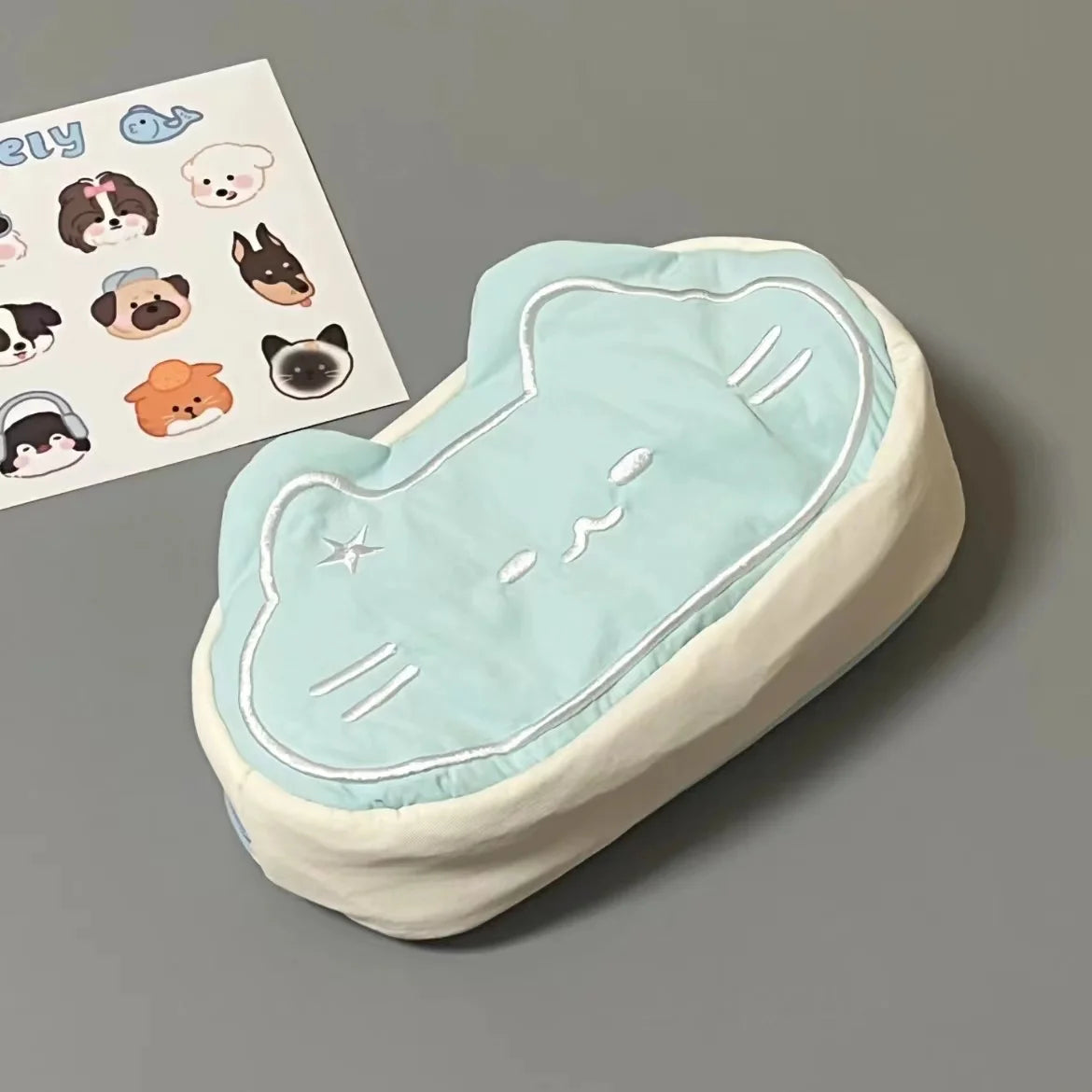 Ins Style Cartoon Pen Case Cute Caramel Cat Pen Bag Large Capacity Lovely Plush Animal Pencil Organizer Case School Supplies 1pc
