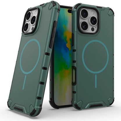 Anti-slip Bumper Armor Magnetic Magsafe Cover For iPhone 16 15 14 13 12 11 17 18 Pro Max 18Pro Military Shockproof Phone Case