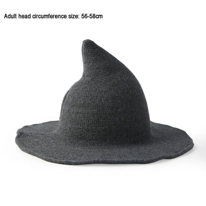 New Modern Knit Wool Wizard Hat Cap For Halloween Party Costume Halloween Witch Hat Festival Party Hat Halloween Party Hat 2023