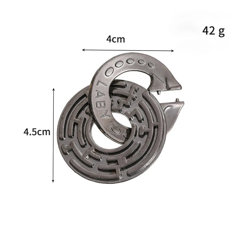 Lock Puzzles Classic IQ Metal Brain Teaser Magic Baffling Puzzles Game Toys For Children Adults Funny Gifts Metal Puzzle