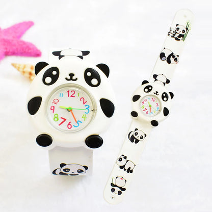 Cartoon Printed Strap Children's Watch Colorful Silicone Baby Birthday Gift Kids Study Time Toy Girls Boys Watch Clock Bracelet