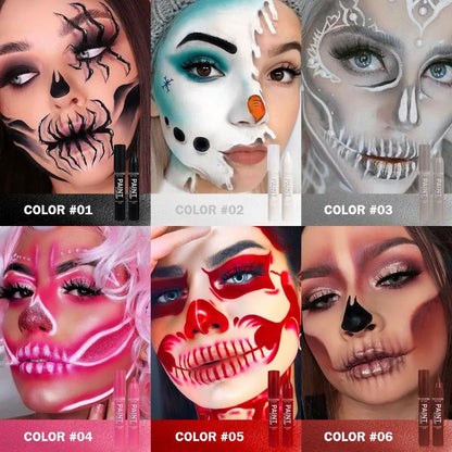 Body Painted Pen, Face Paint, Waterproof and Sweat-proof, Long-lasting and Natural, Suitable for Halloween Holiday Makeup