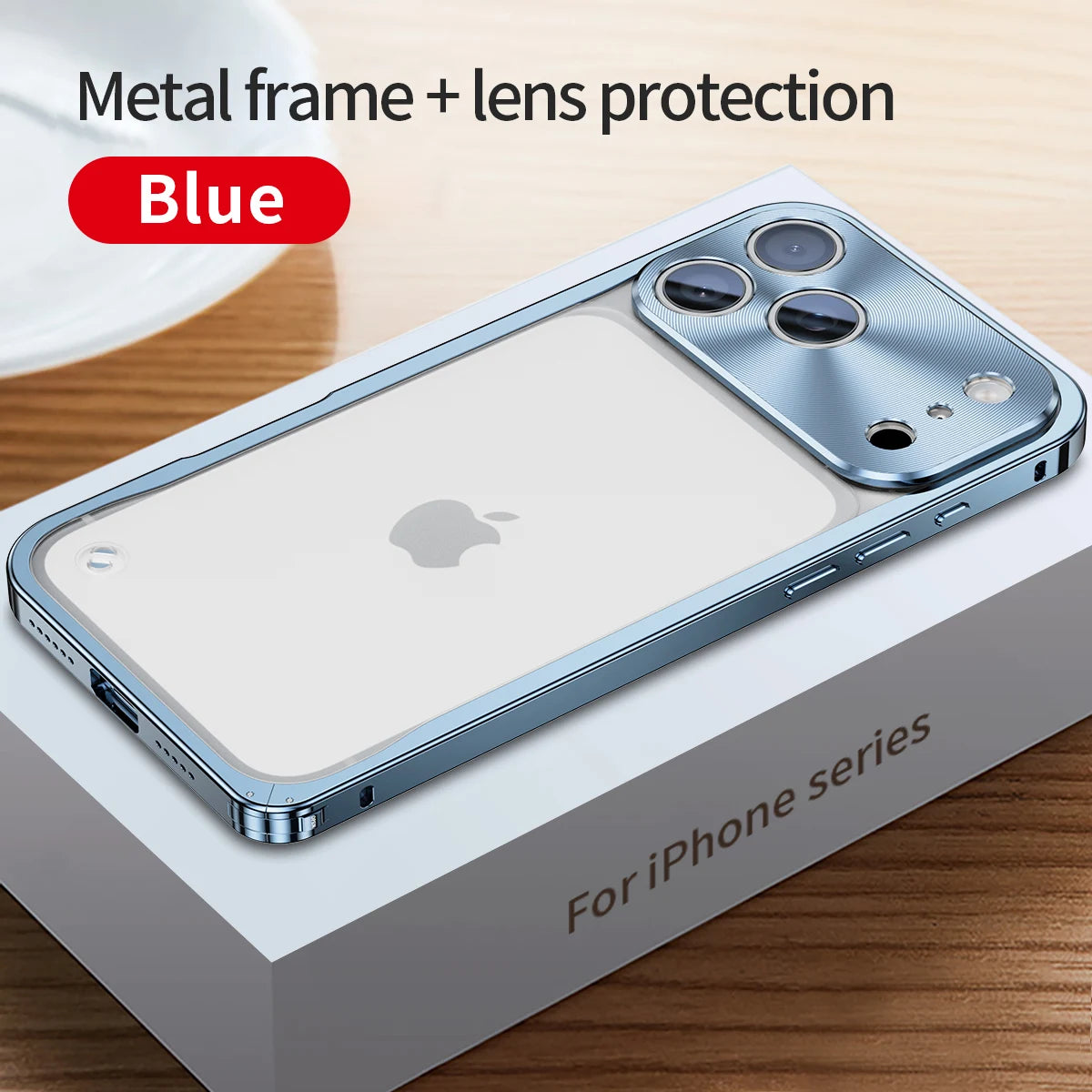 Buckle Metal Frame Phone Case For Iphone 17 18 Pro Max Magnetic Aluminum Frosted PC Matte Back Panel Phone Cover For Magsafe