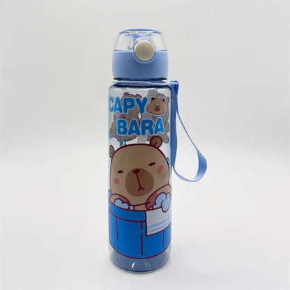700ml Leak-Proof Durable Water Bottle Cute Capybara Water Cup with Carry Strap Portable for Sports Fitness BPA Free Perfect Gift