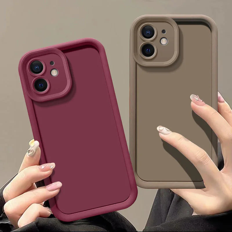 Candy Color Soft TPU Case For iPhone 18 17 17e 16 14 15 Pro Plus 13 12 11 Pro Max 16e Shockproof Silicone Phone Cover Fundas