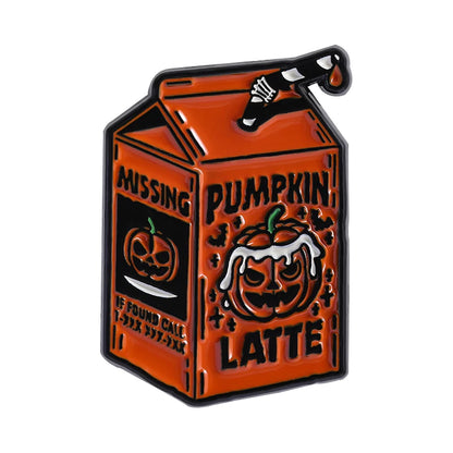 Cartoon Happiness Potion Enamel Pin Matcha Girlie Ghost Coffee Halloween Drink Crush Soda Juice Brooch Lapel Badge Jewelry Gifts