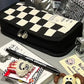 Simple Black and White Plaid Canvas Pencil Case School pencil case Kawaii Stationery Storage Bag aesthetic stationery