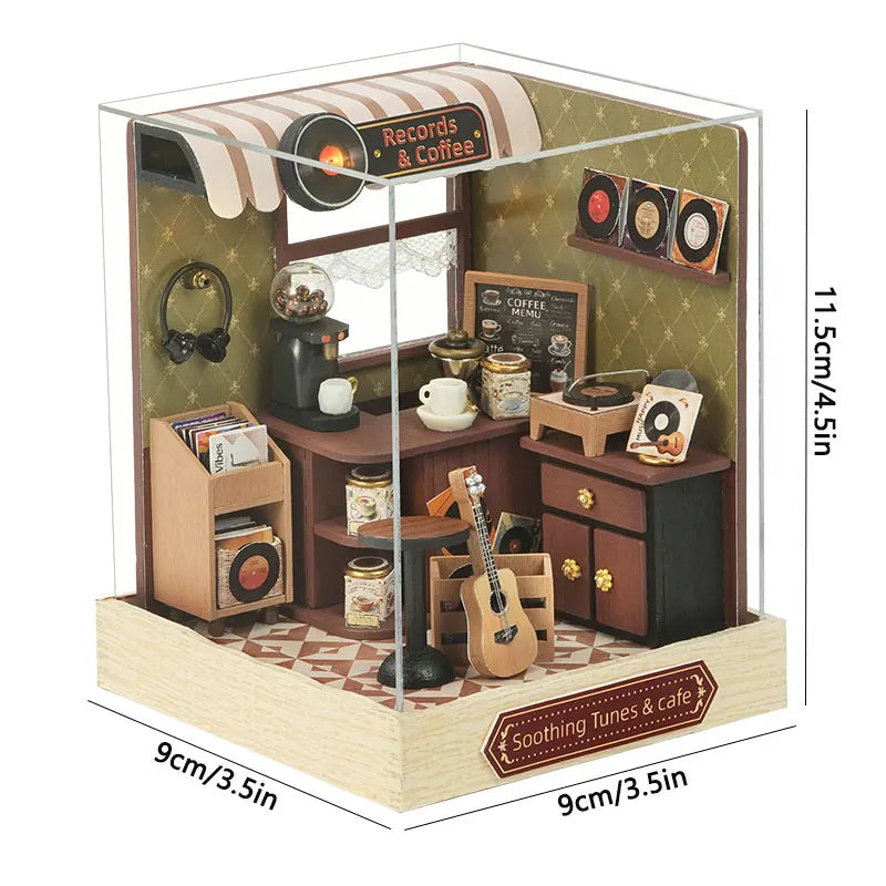 Mini Doll House DIY 3D Puzzle Assembly Building Model Toys Home Bedroom Decoration With Furniture Wooden Craft Gifts DollHouses