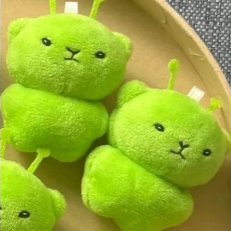 1/2/4/6/12pcs Mini Alien Cat Plush Doll Green Space Cat Pendant Portable Keychains Bag Decoration Trendy Toys Surprise Gifts