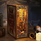DIY Book Nook Kit Miniature Doll House With Furniture 3D Puzzle Model Building Wooden Bookshelf Bookend Toy Adults Birthday Gift