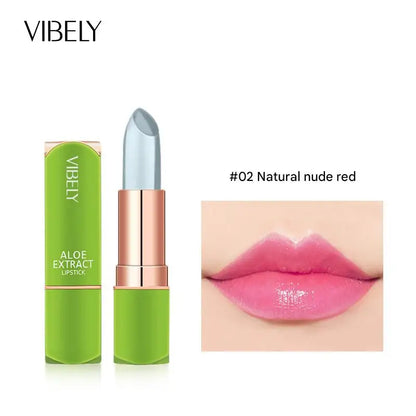 VIBELY 7 Color Mood Changing Lip Balm Natural Aloe Vera Long Lasting Moisturizing Lipstick for Women Color-Shifting Makeup