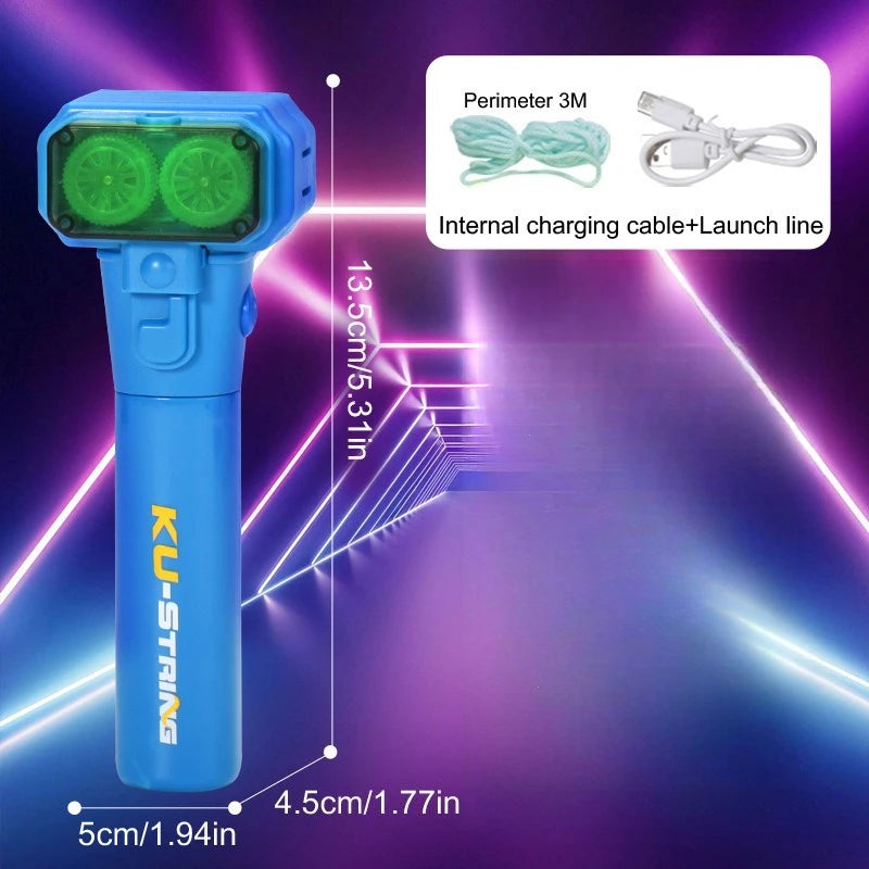 Light Toy String Glow In The Dark String Rope Launcher Luminous Portable Handheld String Stress Relief Toys For Kids Party Gifts
