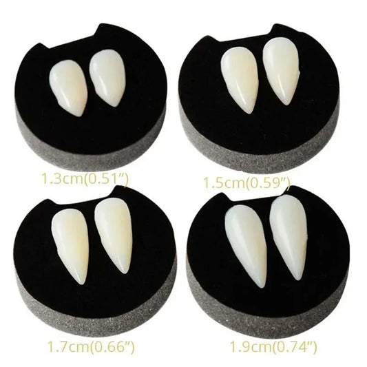 1-4Pcs Halloween Vampire Dentures Prop Halloween party Costume DIY Cosplay Props Decoration False Teeth With Dental Gum
