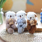 ZAKOL Cute Otters Holding Fish Plush Pendant Keychain Backpack Keyrings Pendant Bag Key Wallet Pendant Wholesale