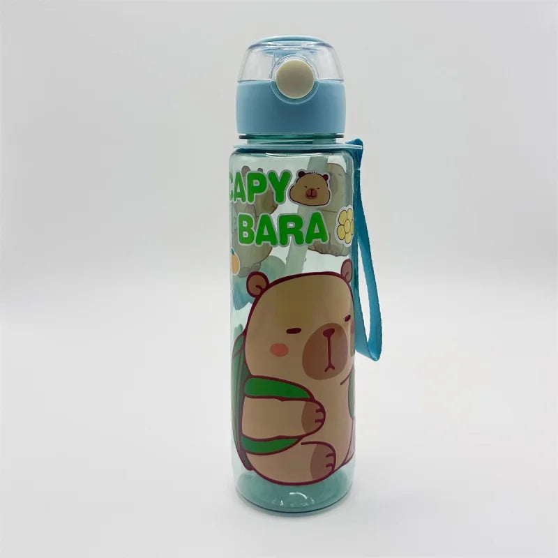 700ml Leak-Proof Durable Water Bottle Cute Capybara Water Cup with Carry Strap Portable for Sports Fitness BPA Free Perfect Gift