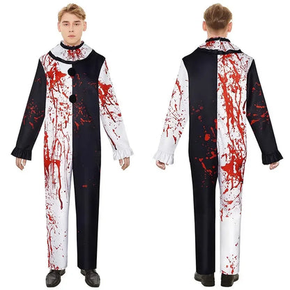 Art The Clown Cosplay Costume ‌Terrifierr 3 Bloody Outfits Killer Clowns Jumpsuits for Halloween Carnival Party Horror Costumes