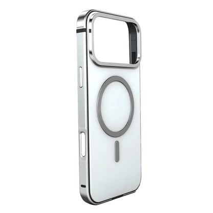 Magnetic Original Phone Case For iPhone 17 18 Pro Max 18Pro 16 15 Pro Max High End Metal Frame Anti Drop Protective Cover