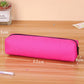 Solid Color Pencil Case Simple Pencil Bags For Student New Stationery School Supplies Kids Gift Zipper Big Cosmetic Bag