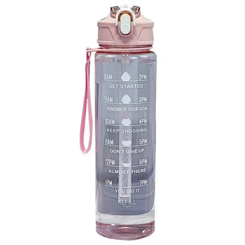 750ML Large Capacity Sports Water Bottle Leak Proof Colorful Plastic Cup Drinking Outdoor Travel Portable Gym Fitness Jugs