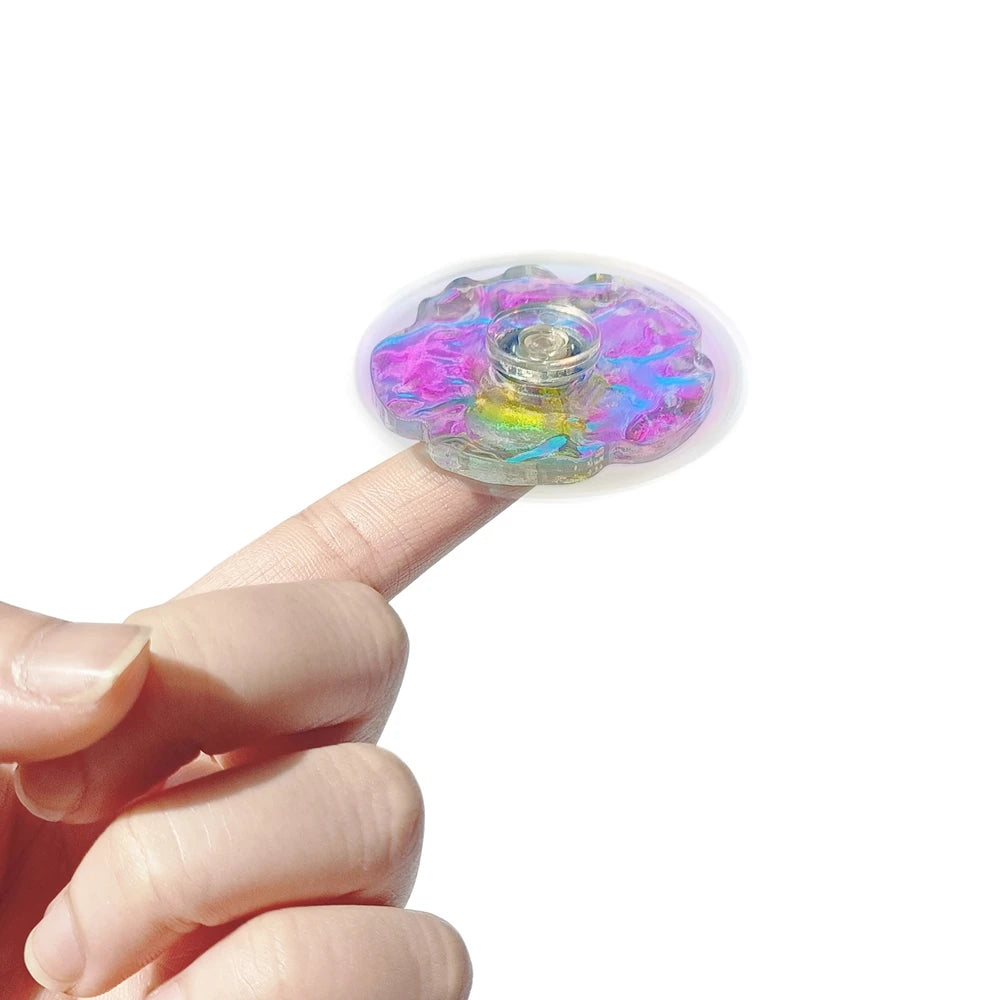 10PCS Finger Gyroscope Laser Aurora Fingertip Gyroscope Decompression Fidget Spinners Toys