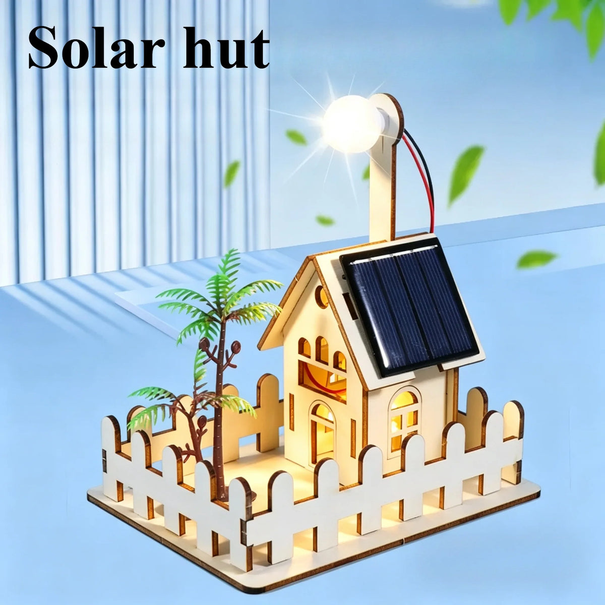 Solar Car Lunar Exploration Vehicle Children's Diy Hand-Assembled Model Diy 3d Wooden Puzzle Science And Education Toys