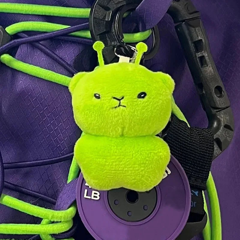 1/2/4/6/12pcs Mini Alien Cat Plush Doll Green Space Cat Pendant Portable Keychains Bag Decoration Trendy Toys Surprise Gifts