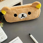 Kawaii Rilakkuma Pencil Cases For Kids Girls Cute Cartoon Bear Pencil Pouch Organizer Pen Bag School Stationeries Gifts Ins Hot