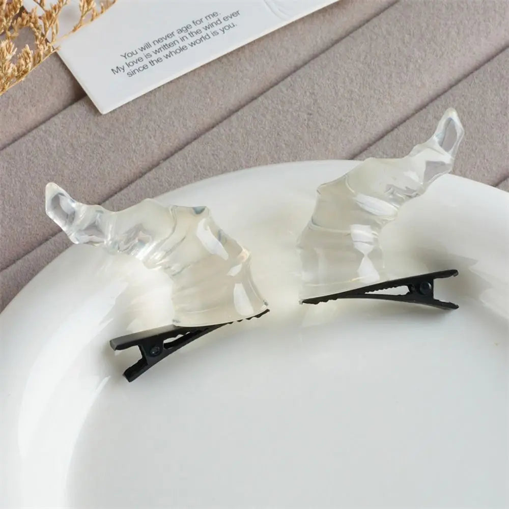 Gothic Devil Horn Hairpin Hairband Duckbills Braids Halloween Headband Hair Clip Creatively Halloween Hair Hoop Halloween Party