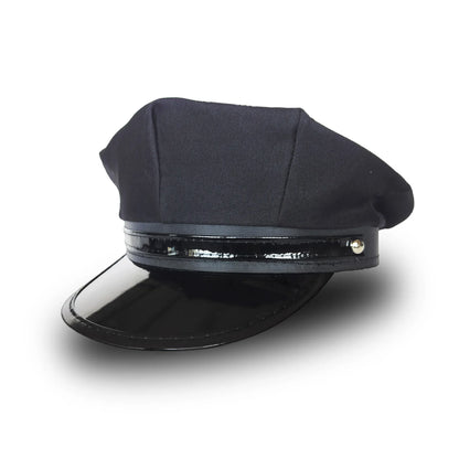 Adult Police Hat Octagonal Flat Top Hat Role Play Fun Props U.S. Police Hat Uniform Accessory Halloween Mardi Gras Party