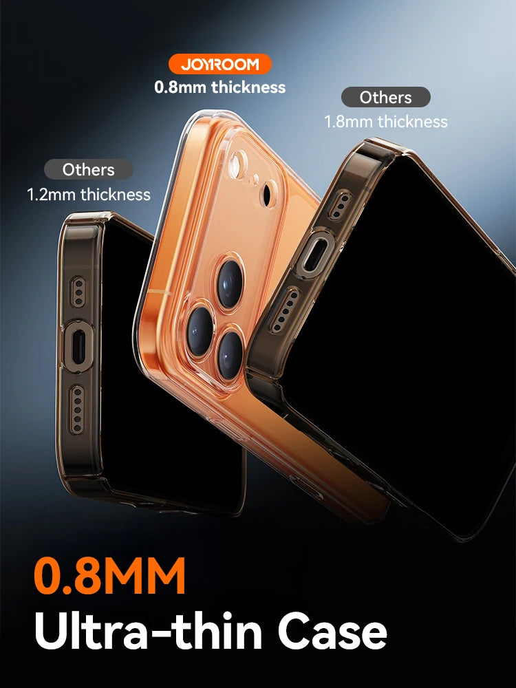 Joyroom Case For iPhone 18 Pro Max Case Crystal Transparent PC Anti-Yellow Lens Protection Cover For iPhone 17 16 15Pro Max Case