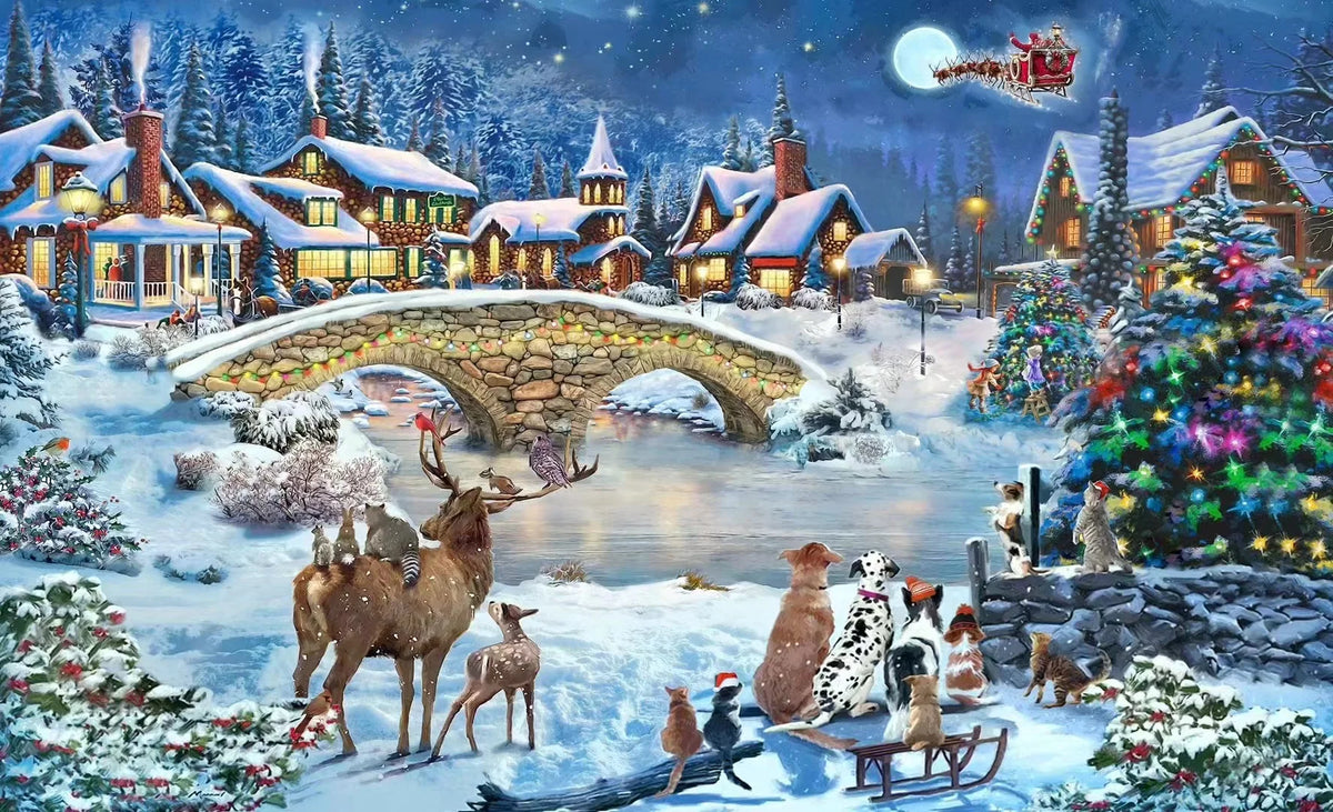 1 Box 500 Pieces 46*28cm Jigsaw Puzzles 500 Pieces Cardboard Picture Landscape Oil Painting Art Puzzles Family Games
