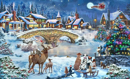 1 Box 500 Pieces 46*28cm Jigsaw Puzzles 500 Pieces Cardboard Picture Landscape Oil Painting Art Puzzles Family Games