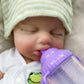 33cm Can Open Mouth Painted Solid Silicone LouLou Bebe Reborn Girl and Boy Washable Newborn Baby Dolls For Kid's Gift