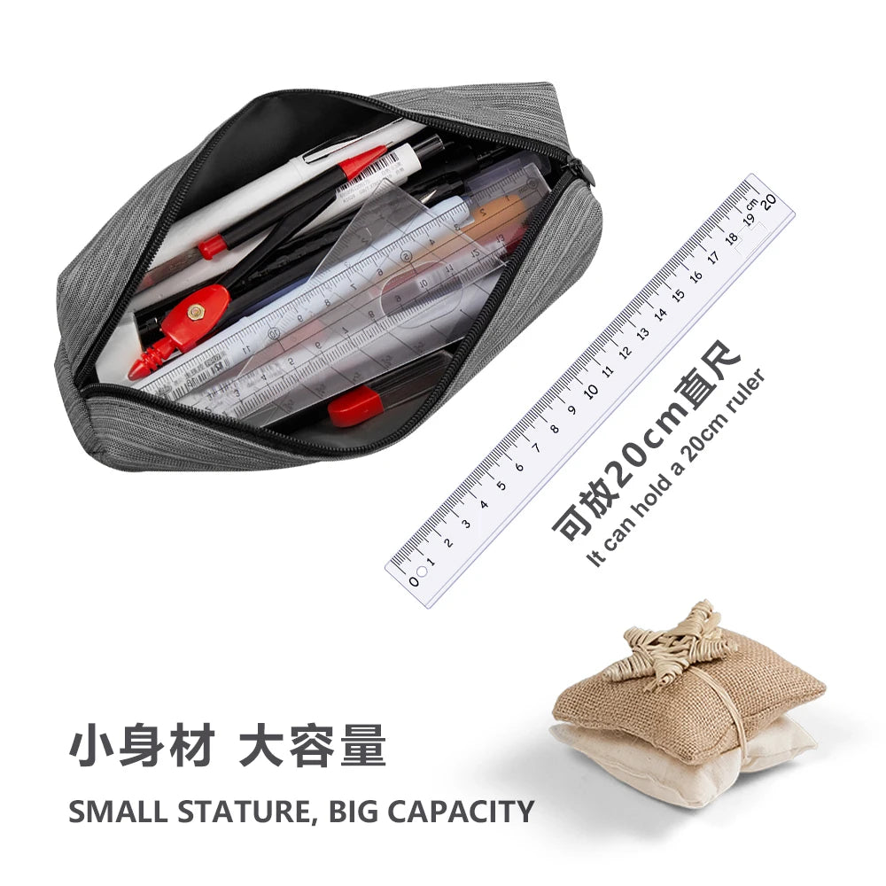 1pc Small Solid Color Simple Zipper Kawai Pencil Case Mini Pen Bags Papeleria Stationery for School Office Suppliers