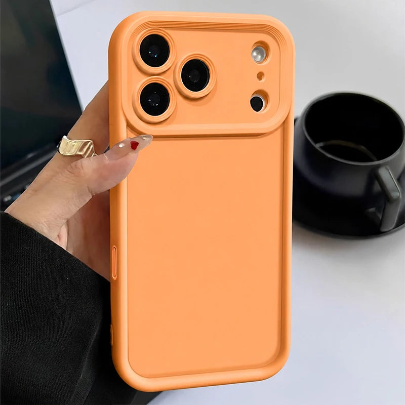 Candy Color Soft TPU Case For iPhone 18 17 17e 16 14 15 Pro Plus 13 12 11 Pro Max 16e Shockproof Silicone Phone Cover Fundas