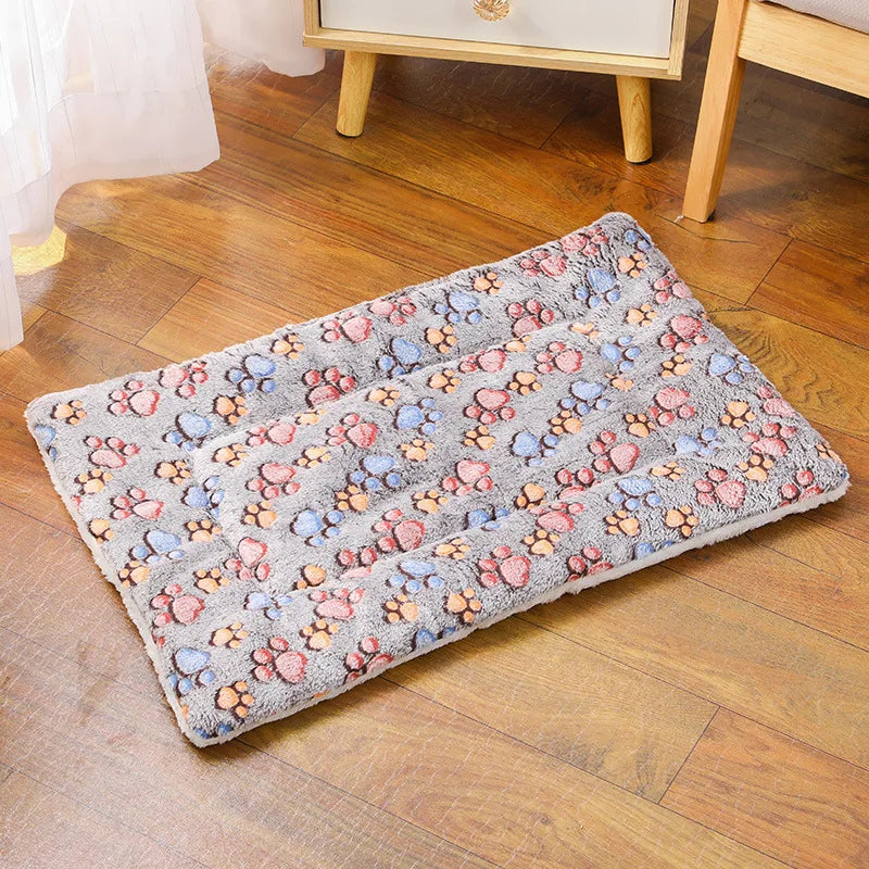 Cute Small Dog Mat Double-sided Use Winter Warm Medium Cat Sofa Blanket Skin-friendly Puppy Bed Cushion Pet Bed Accessories