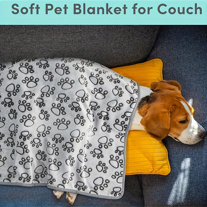 Autumn and Winter Soft Fluffy High Quality Pet Blanket Cute Cartoon Pattern Pet Mat Warm and Comfortable Blanket for Cat Dogs