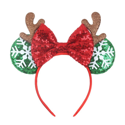 2023 Mouse Ears Headband For Kids Adult Halloween Spider Sequins Bow Hairband Festival Party Cospaly DIY Hair Accessories