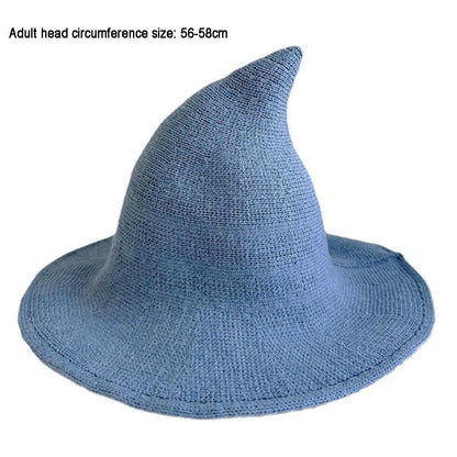 New Modern Knit Wool Wizard Hat Cap For Halloween Party Costume Halloween Witch Hat Festival Party Hat Halloween Party Hat 2023