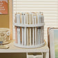 360° Rotating Brush Holder - White Plastic Organizer with Glaze Finish, Space-Saving Design for Art Brushes, Pens, Makeup Tools