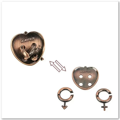 Creative Classic IQ Metal Brain Teaser Magic Baffling Puzzles Game Toys for Children Adults Funny Kids Gifts