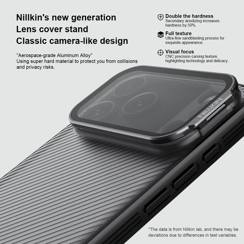 Nillkin for iPhone 18 17 Pro Max / 17 Pro Case CamShield Prop Camera Cover Transparent Stand Protection Back Cover Phone Case