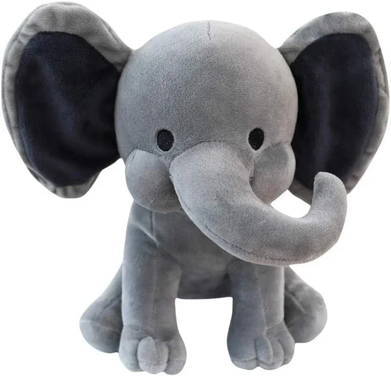 25cm Gray Elephant Stuffed Plush Toys Kawaii Animals Soft Sleeping Stuffed Pillow Doll Plushie for Baby Room Decorative Gifts