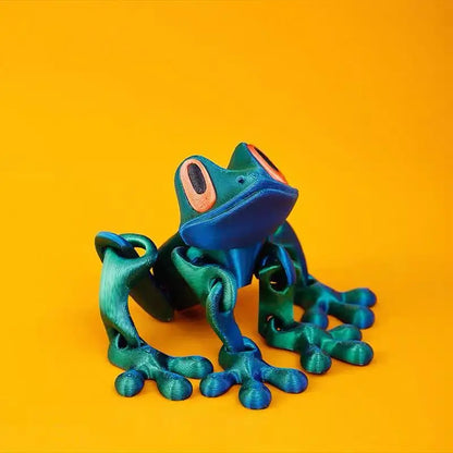 3D Printing Simulation Tree Frog Joint Movable Frog Ornaments Kitchen Home Decoration Office Animal Desk Toy Refrigerator Magnet