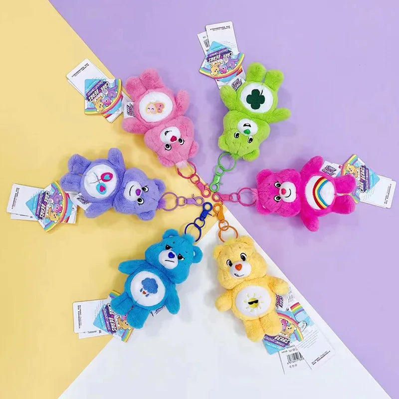 Care Bears Plush Kawaii Carebears Rainbown Bear Plush Anime Hobby Toy Keychain Bag with Sound Dolls Christmas Birthday Gifts