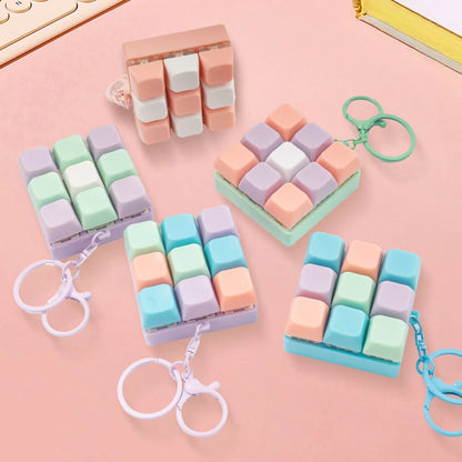 One/Nine-key Fingertip Pressing Key Keychain Adult Stress-relieving Finger Keyboard Game Key Chain Stress-relieving Magic Toy