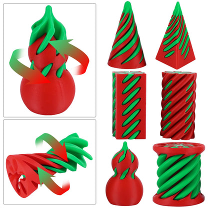 3D Printed Spiral Cone Fidget Toy Impossible Passthrough Pyramid Pillar Vortex Helix Gourd Cylinder Illusion Stress Relief