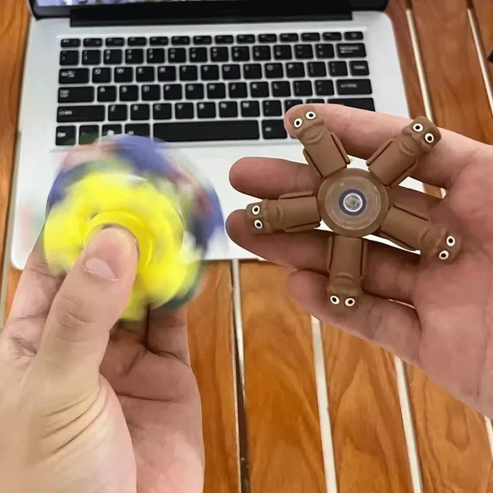 Italian Brainrot Tung Deformed Fidget Spinner Chain Toy Antistress Hand Spinner Vent Toy Adult Stress Relief Fidget Sensory Gyro