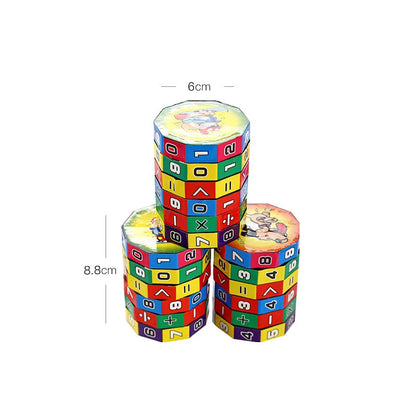Montessori Magic Cylinder Mathematics Numbers Cube Arithmetic Toy Kids Math Counting Game Puzzle for Children Education Learning