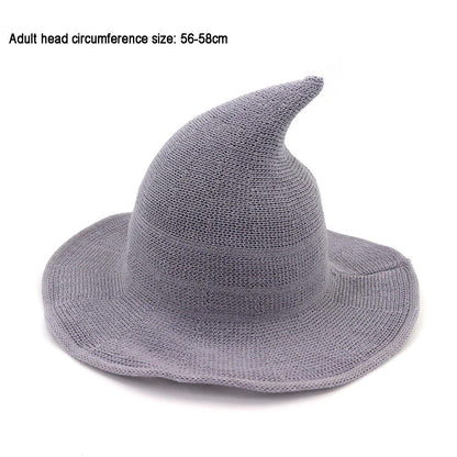 New Modern Knit Wool Wizard Hat Cap For Halloween Party Costume Halloween Witch Hat Festival Party Hat Halloween Party Hat 2023